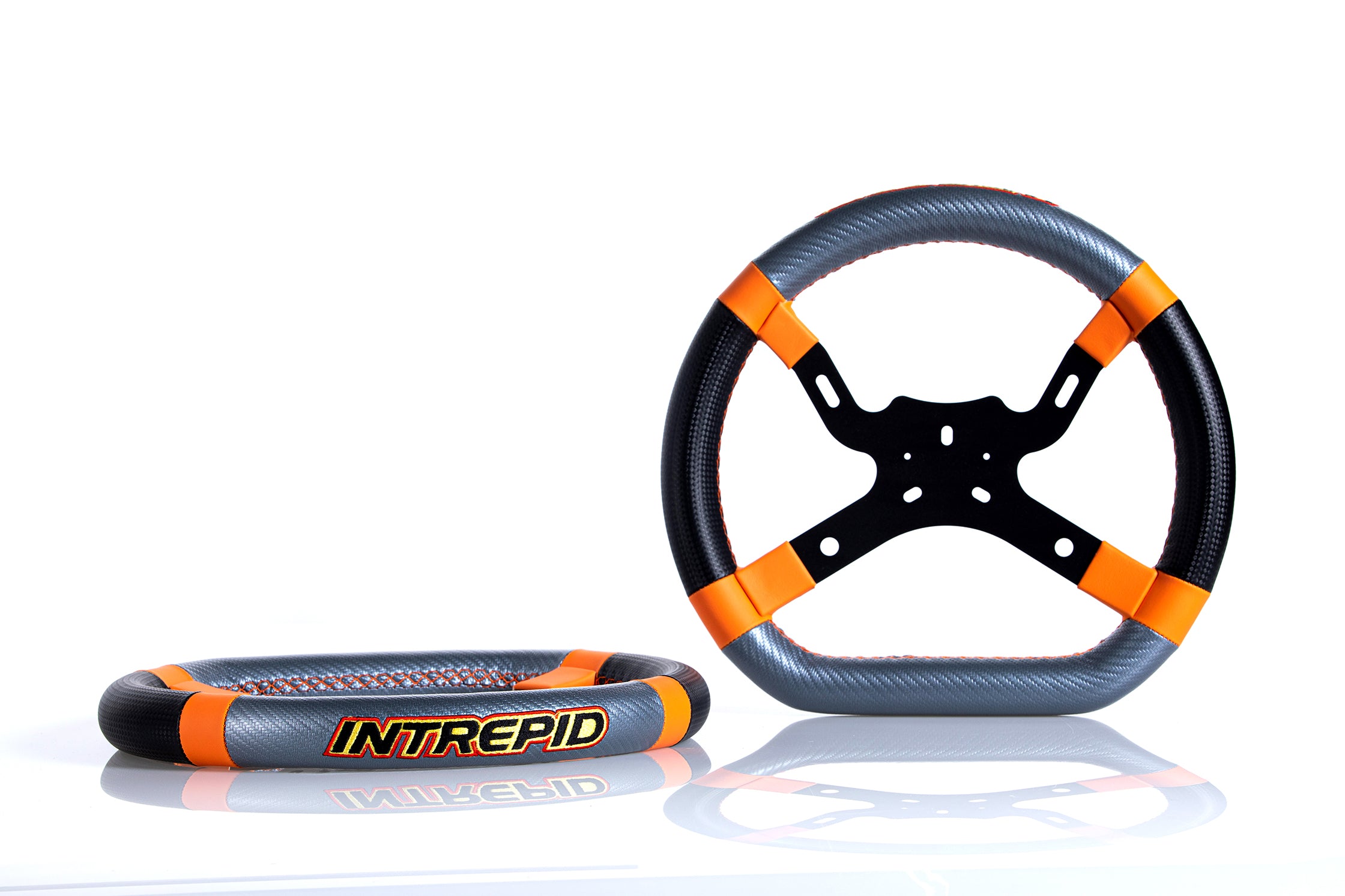 STEERING WHEEL WITH 4 SPOKES Ø330mm - mod.RACE UNIVERSAL – Original Intrepid Ersatzteil für Kartsport
