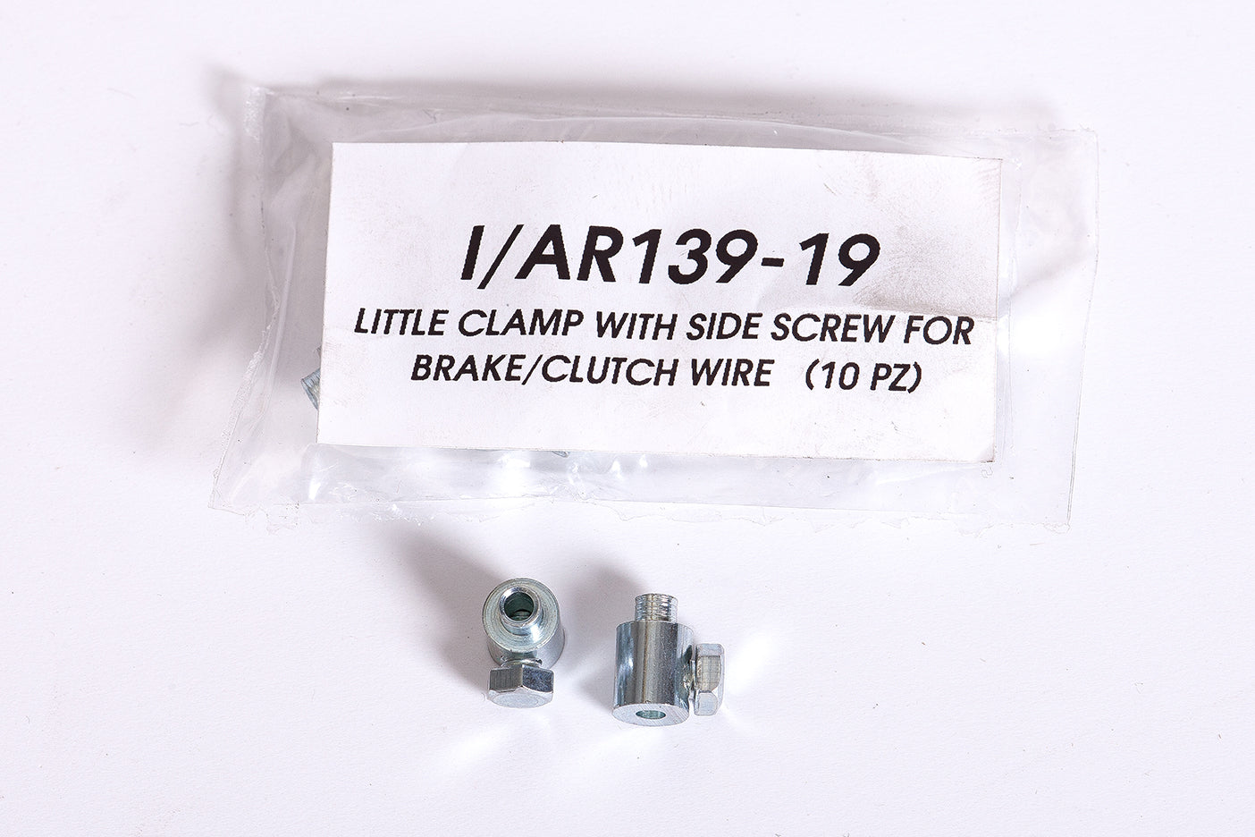LITTLE CLAMP with SIDE SCREW for BRAKE/CLUTCH WIRE (KIT 10pcs.) – Original Intrepid Ersatzteil für Kartsport