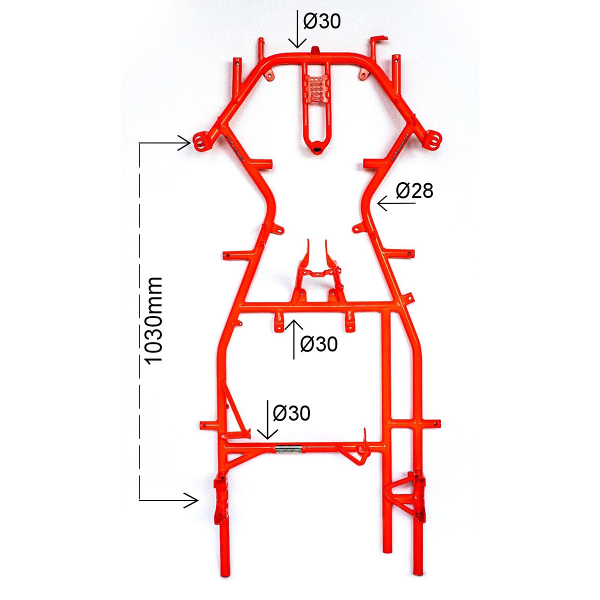 FREEDOM F4K CHASSIS tubes Ø32-30mm wheelbase 1030mm BRIGS and STRATTON LB206